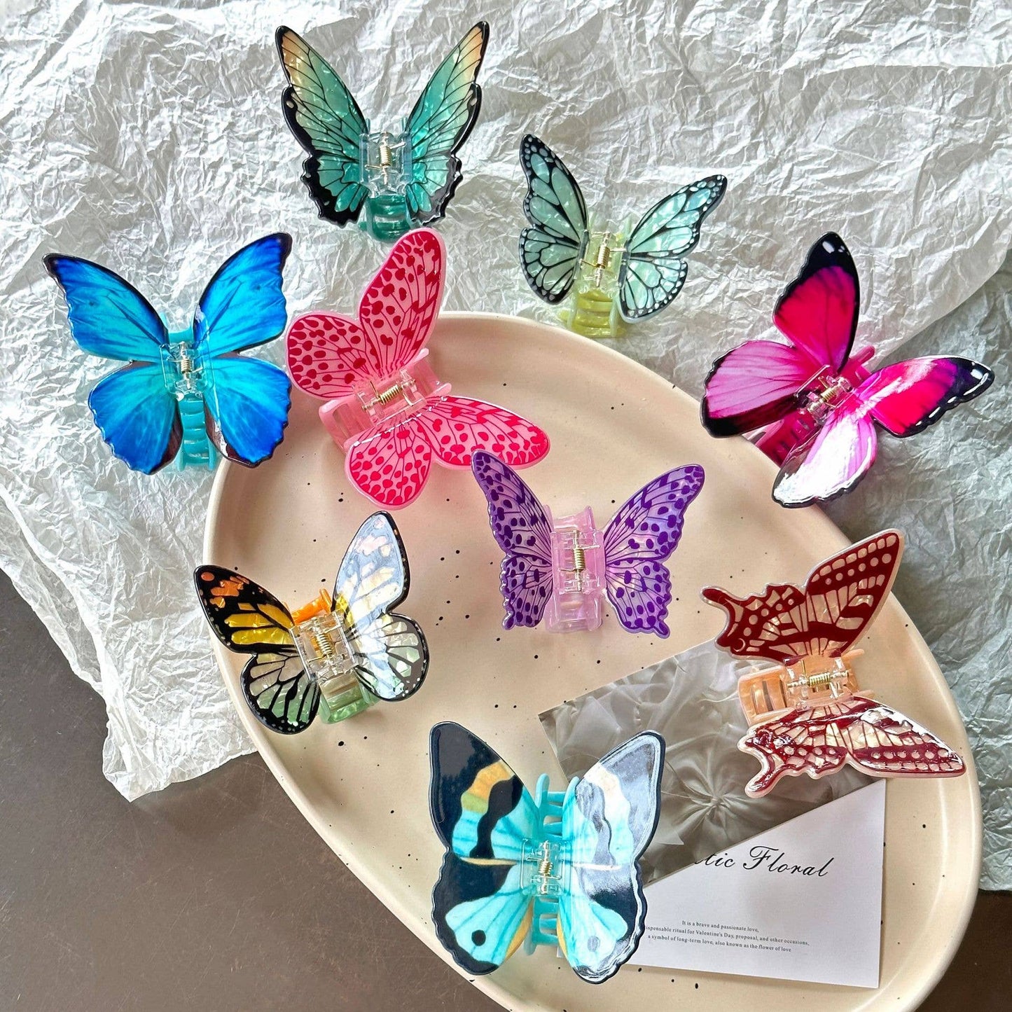 Colorful Butterfly Claw Clip