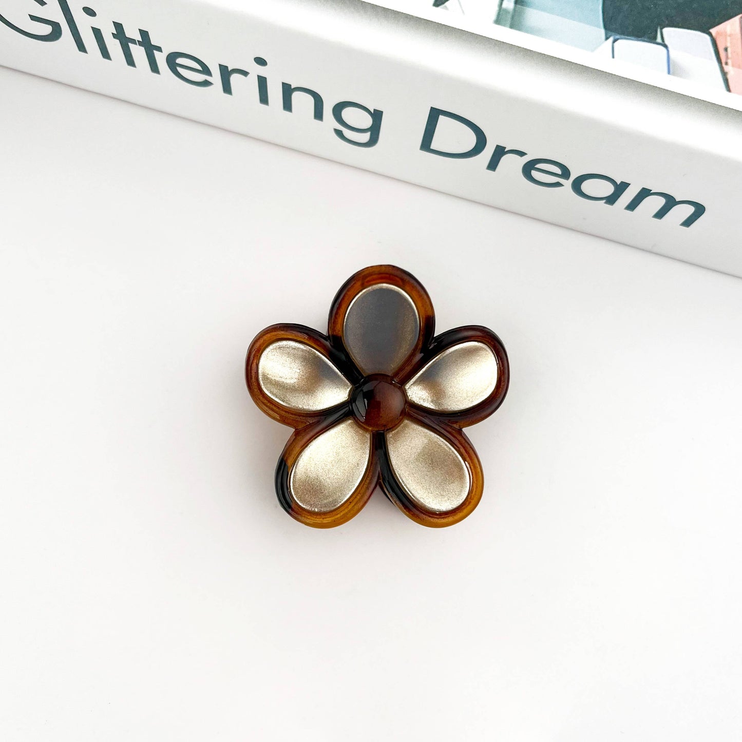 TORTOISESHELL FLOWER HAIR CLIP