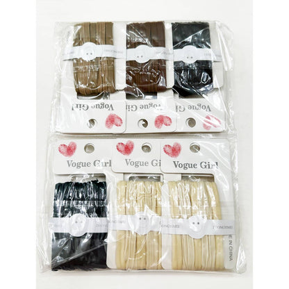 Neutral Shade Seamless Ponytail Mixed Hair Ties