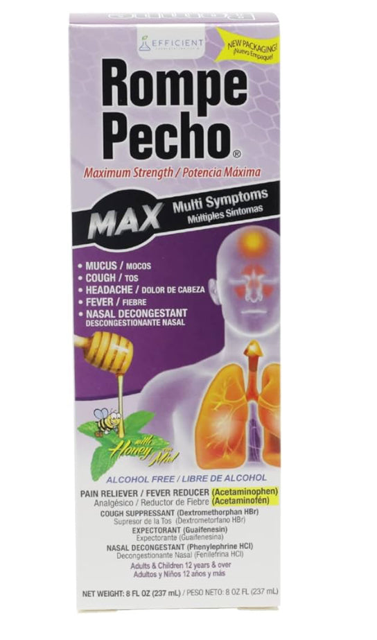 ROMPE PECHO MAX  MULTI SYMPTOMS 8 OZ