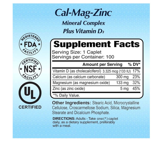 ALFA CAL-MAG-ZINC PLUS VITAMIN D