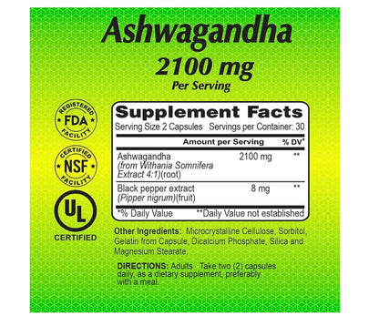ALFA ASHWANDHA 2100 MG 60 CAP
