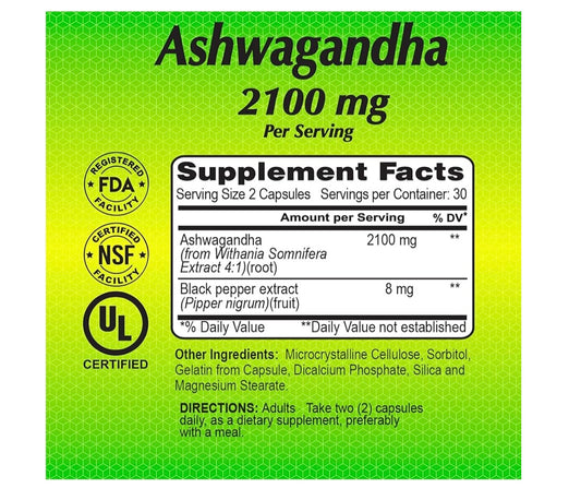 ALFA ASHWANDHA 2100 MG 60 CAP