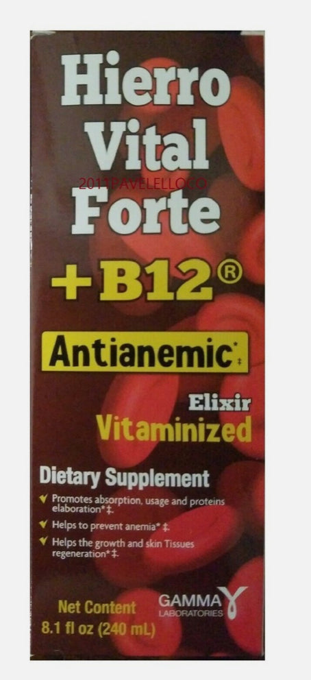 HIERRO VITAL FORTE +B12 8 onz