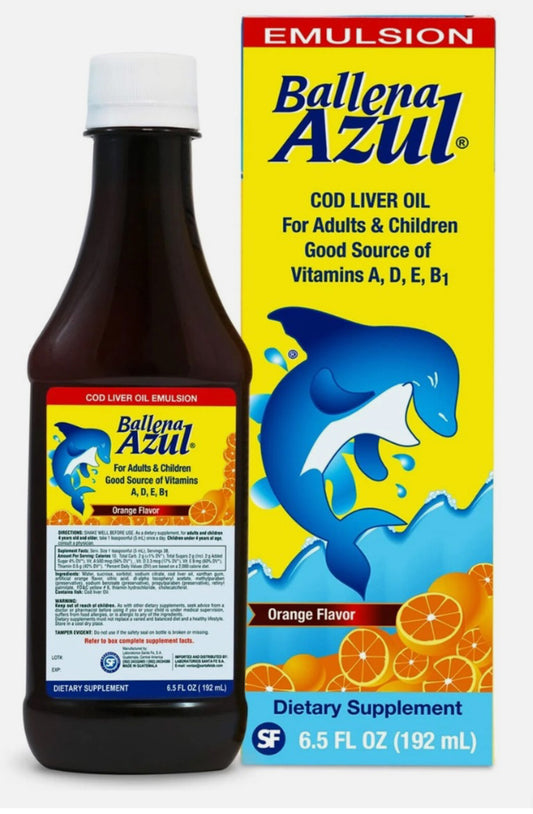 EMULSION DE ESCOCIA BALLENA AZUL NARANJA 6.5 OZ