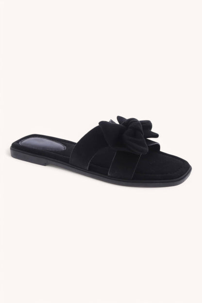 ZAIN-1 RIBBON DECOR ON X SHAPE CUT OUT BAND SANDAL