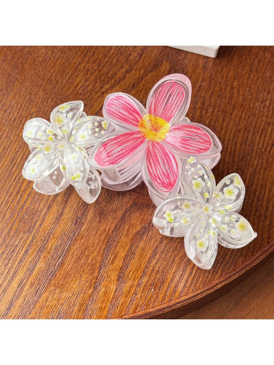 Beau - Candy Color Flower Hair Claw Clip