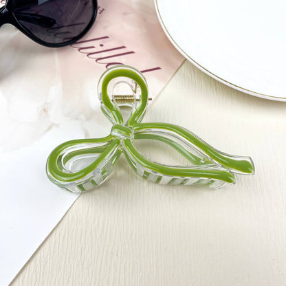 BOW JELLY COLOR HAIR CLIPS