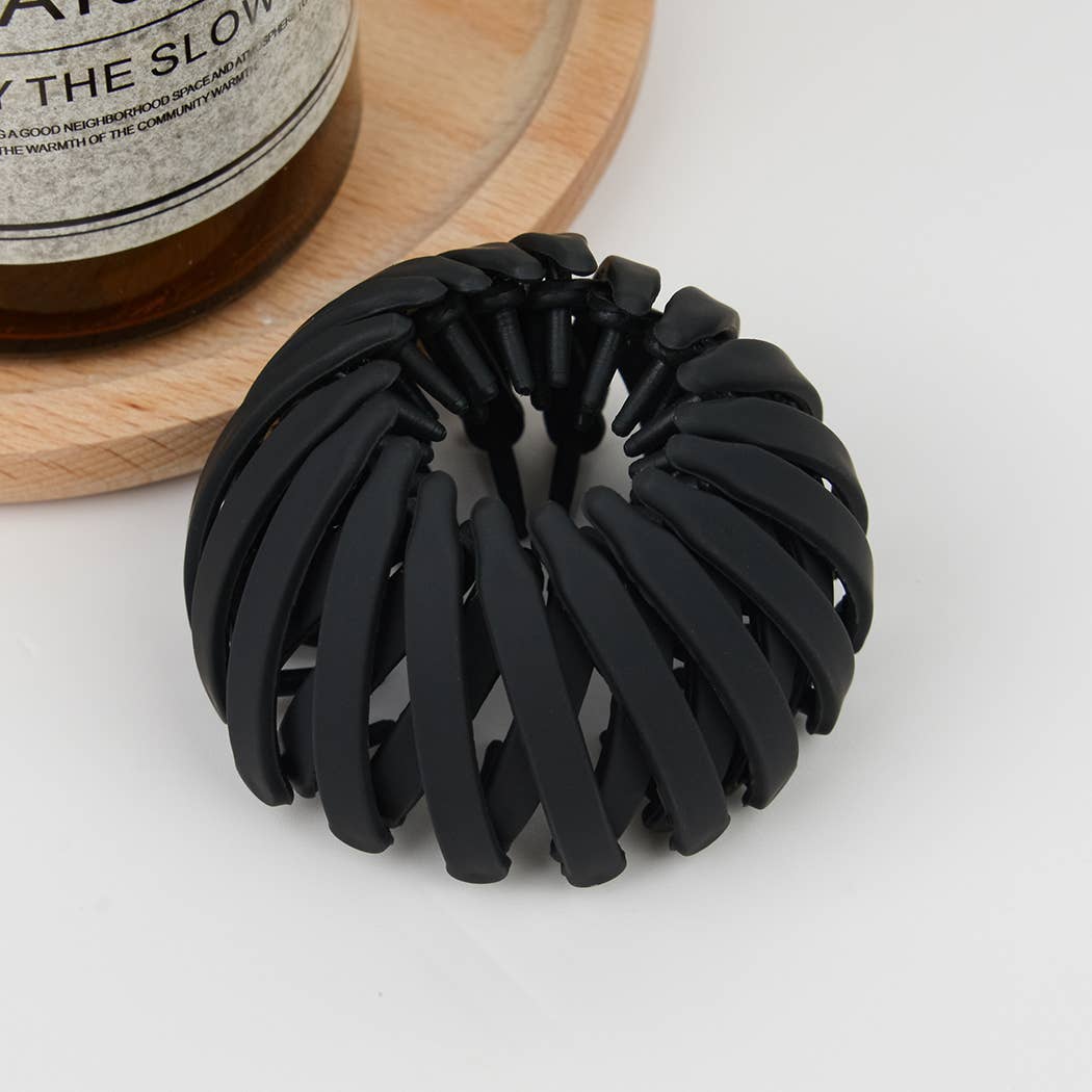 EXPANDABLE MATTE HAIR TIE/ BUN NEST HAIR HOLDER