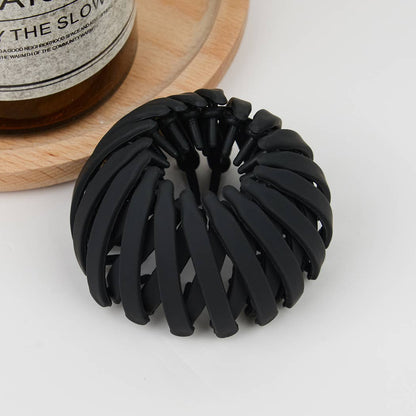 EXPANDABLE MATTE HAIR TIE/ BUN NEST HAIR HOLDER