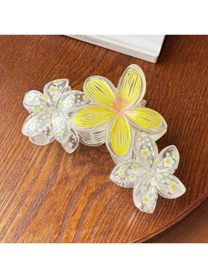 Beau - Candy Color Flower Hair Claw Clip