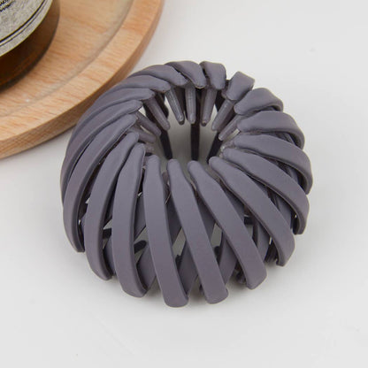 EXPANDABLE MATTE HAIR TIE/ BUN NEST HAIR HOLDER