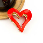 Heart-Shaped Metal Hair Claw Clip, Valentine's Day Hair Clip