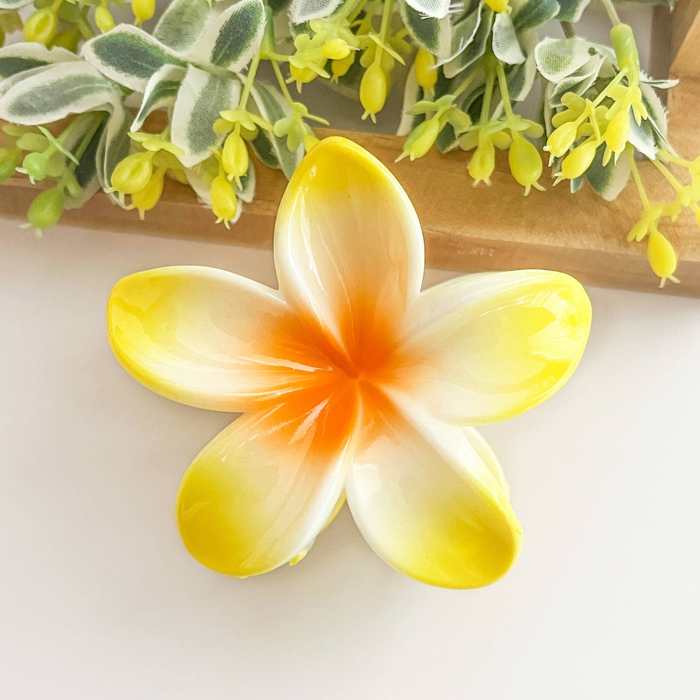 COLORFUL PLUMERIA HAIR CLIP