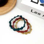 3PCS Colorful Wave Hair Tie,High Elastic Hair Band Set