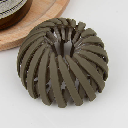 EXPANDABLE MATTE HAIR TIE/ BUN NEST HAIR HOLDER