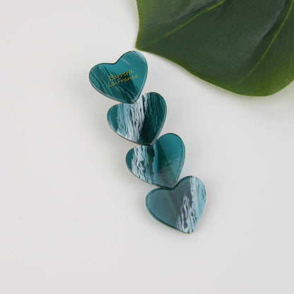 Acetate Heart Hair Clip, Eco-Friendly