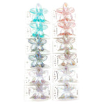 12pk Transparent AB Plumeria Flower Hair Claw Clip