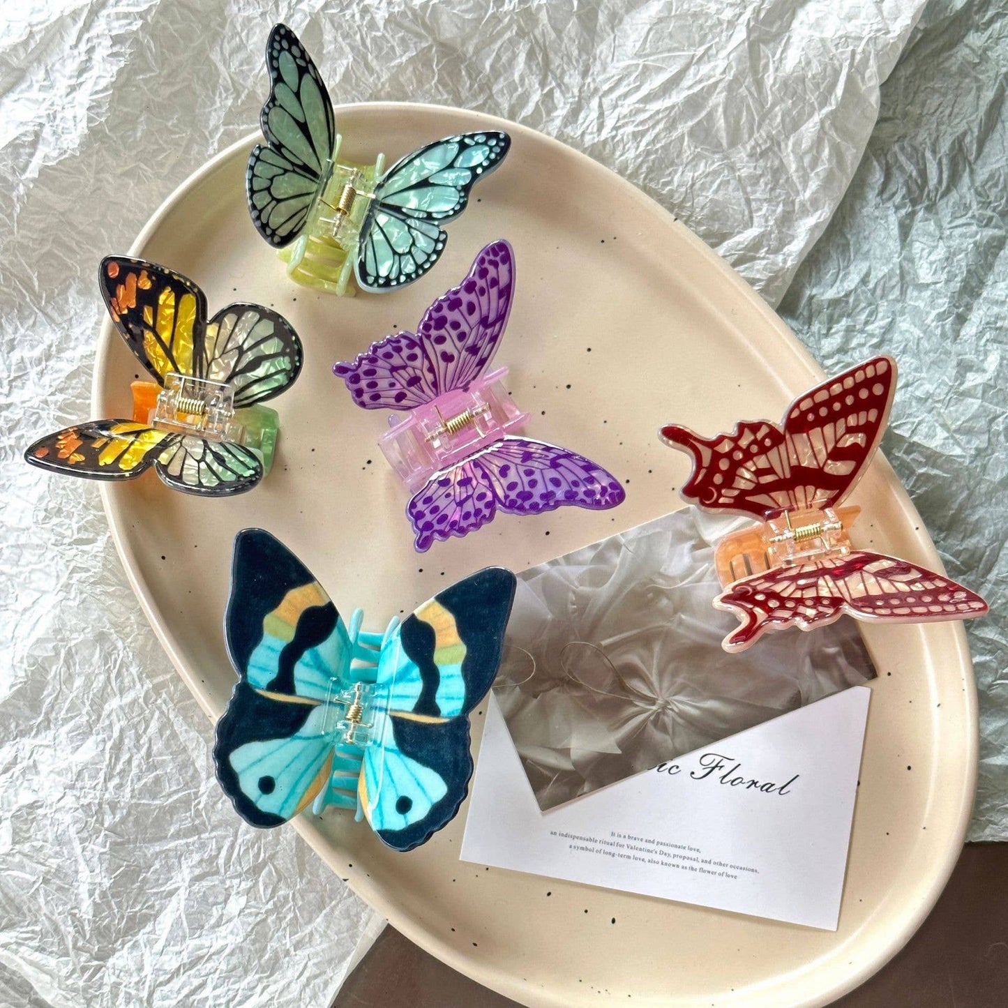 Colorful Butterfly Claw Clip