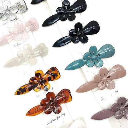 12pk Daisy Flower Shape Duckbill Hair Claw Clip