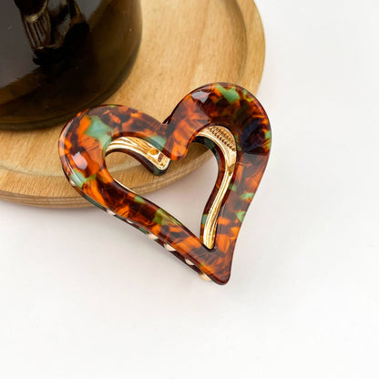 Heart-Shaped Metal Hair Claw Clip, Valentine's Day Hair Clip
