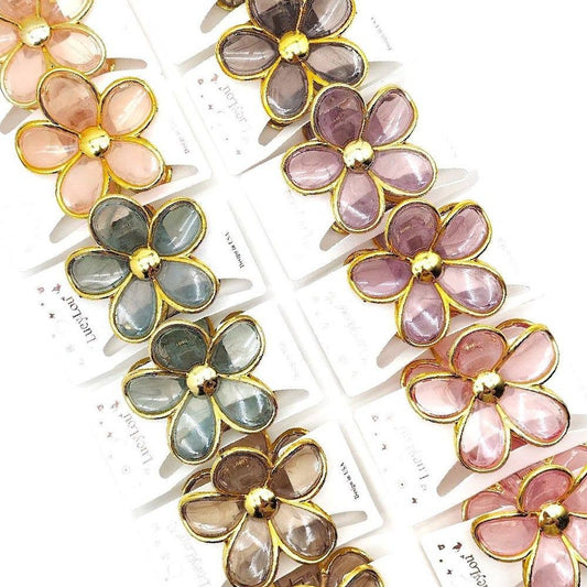 12pk Colorful Daisy Flower Hair Jaw Claw Ciip